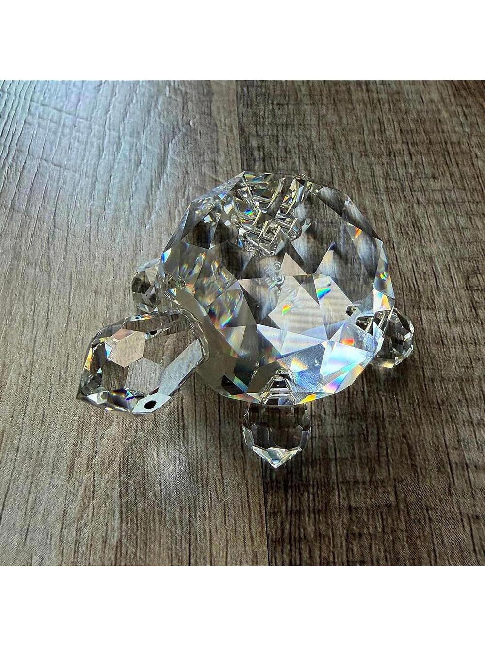 Vintage Swarovski Crystal Turtle Mini Figurine -2" - Crystal Tortoise - 10197